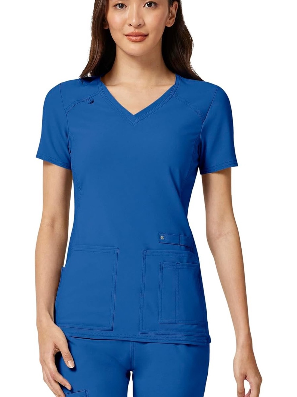 Women's V-Neck Cherokee Iflex Scrub Top - Royal Blue